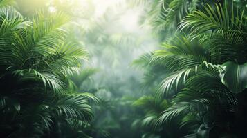 AI generated Dense Jungle With Abundant Trees photo