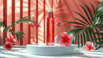 AI generated Lipstick Bottle on Table photo