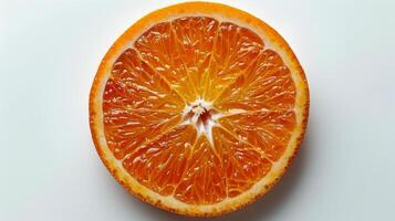 AI generated Halved Orange on White Surface photo