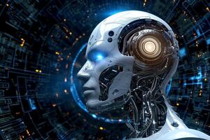AI generated Self-learning Artificial intelligence. Generate Ai photo