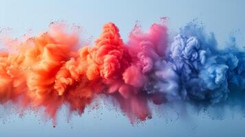 AI generated Floating Colored Smokes in the Air photo