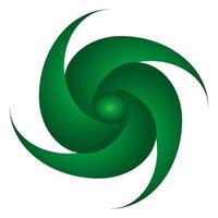 Abstract green spiral, swirl, twirl element. Rotating spiral icon vector