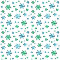 Seamless rainbow pattern of abstract flower, arcs, stars on a white background, vector illustration for any design