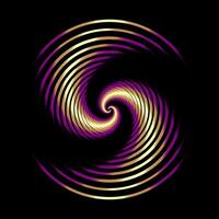 Abstract spiral rotating and twisting lines, computer generated background, 3D rendering background vector