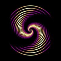 Abstract spiral rotating and twisting lines, computer generated background, 3D rendering background vector