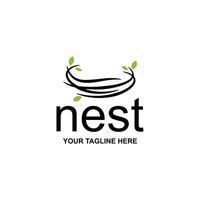 Bird's nest logo - vector illustration, bird's nest logo design emblem. Suitable for your design need, logo, illustration, animation, etc.
