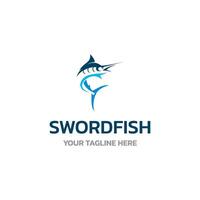 Swordfish Logo isolated on white background. Design swordfish for logo, Simple and clean flat design of the swordfish logo template. Suitable for your design need, logo, illustration, animation. vector