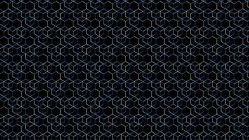 Abstract hexagon pattern on dark background. Seamless contour hexagon background vector