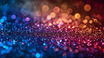 AI generated Vibrant Glitter Background Close Up photo