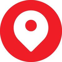 red location mark icon vector