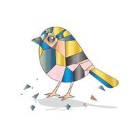 many color bird vector