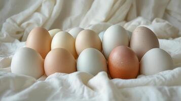 AI generated Eggs on Rock photo