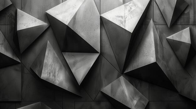 AI generated Abstract Black and White Design photo