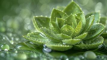 AI generated Close Up of Plant in Grass photo