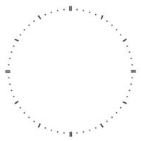 Vector illustration of a blank clock face with dots