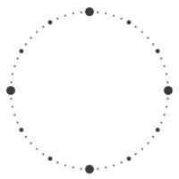 Vector illustration of a blank clock face with dots indicating minutes and hours