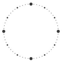 Vector illustration of a blank clock face with dots indicating minutes and hours