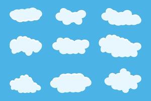 sencillo nubes vector gratis