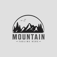 Vintage mountain logo design vector template icon graphic design