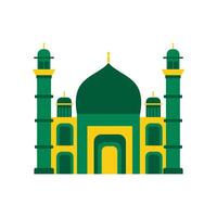 Vector Green Mosque of Hand Drawn Ramadan Illustration Collection