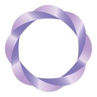 Glossy radial curvy fond with space for text in blank glowing white center. blurry creative art design. Gel fluid lavender color surface. vector