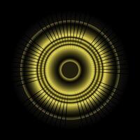Abstract fractal golden background with crossing circles and ovals. disco lights background. vector