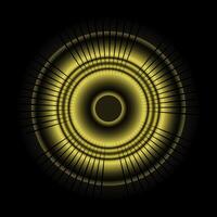 Abstract fractal golden background with crossing circles and ovals. disco lights background. vector