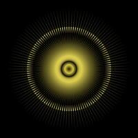 Abstract fractal golden background with crossing circles and ovals. disco lights background. vector