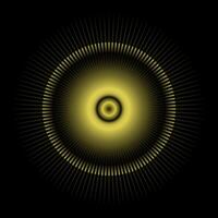 Abstract fractal golden background with crossing circles and ovals. disco lights background. vector