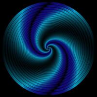 Abstract spiral rotating and twisting lines, computer generated background, 3D rendering background vector