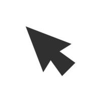 Computer mouse click pointer cursor arrow flat icon vector