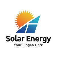 Solar energy logo design with modern concept. Simple and modern sun vector illustration