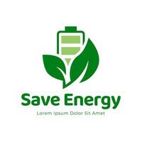 Save energy icon. Energy saving symbol vector