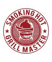 AI generated Smoking Hot Grill Master BBQ T-Shirt Design vector