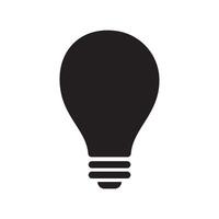 Bulb icon on white background. Vector illustration isolated on white background.