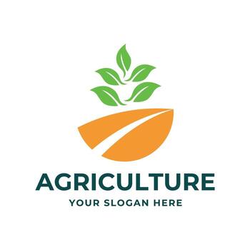 agricultura logo. granja concepto logo diseño vector en blanco antecedentes