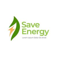 salvar energía icono. energía ahorro símbolo vector