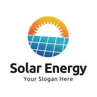 Solar energy logo design with modern concept. Simple and modern sun vector illustration