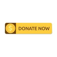 Donate web button. Symbol of financial aid isolated on white background. Vector illustration.