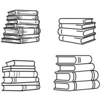 Books coloring page. vector