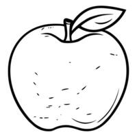 manzanas colorante página. vector