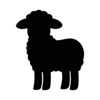 Easter lamb black Silhouette vector