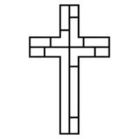 Cross coloring page. vector