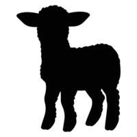 Easter lamb black Silhouette vector