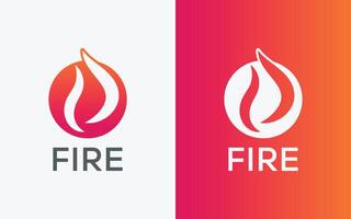 Minimalist Fire flame vector logo. Modern colorful Bonfire vector logo. abstract colorful Fire logo