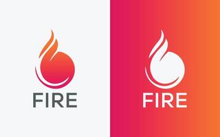 Minimalist Fire flame vector logo. Modern colorful Bonfire vector logo. abstract colorful Fire logo