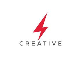 Minimal Thunder logo vector template. Modern Thunder icon