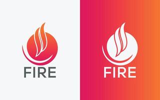 Minimalist Fire flame vector logo. Modern colorful Bonfire vector logo. abstract colorful Fire logo