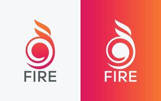 minimalista fuego fuego vector logo. moderno vistoso hoguera vector logo. resumen vistoso fuego logo