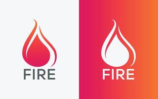 Minimalist Fire flame vector logo. Modern colorful Bonfire vector logo. abstract colorful Fire logo